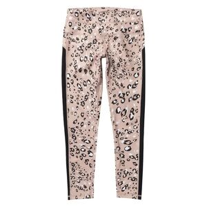 Zella Carmine Black Cheetah Leopard Print High Rise Ankle Crop Leggings